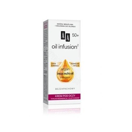 AA - Oil Infusion2 50+ - KREM pod oczy totalna regeneracja i elastyczność, 15 ml.