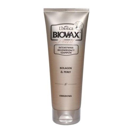 Biovax Glamour PEARL - SZAMPON intensywnie regenerujący do włosów z perłami i kolagenem, 200 ml.
