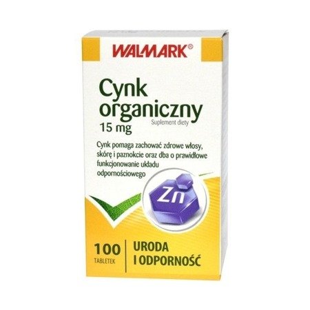 Cynk Organiczny 15 mg. 30 tabletek. (Walmark)