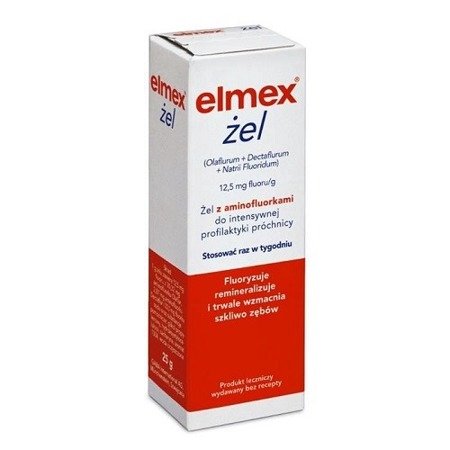Elmex - ŻEL do fluoryzacji zębów u dzieci od 6 roku życia i dorosłych, 25 g.