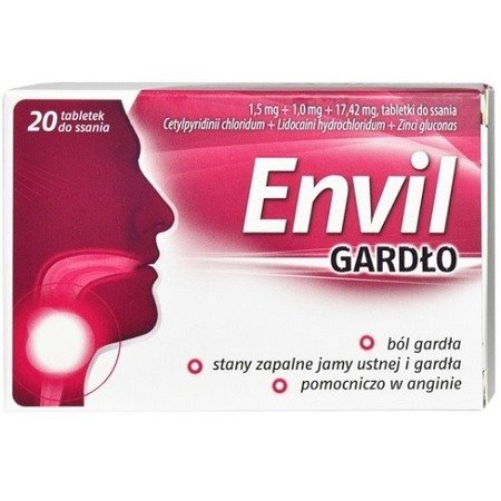 Envil Gardło, 20 tabletek.