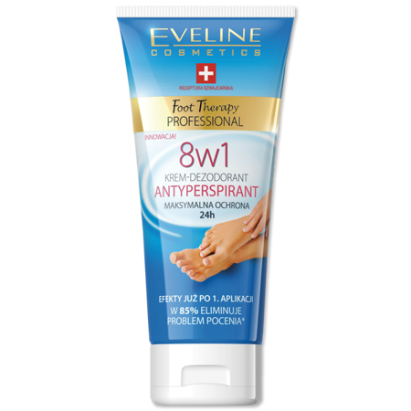 Eveline – Foot Therapy PROFESSIONAL – KREM-Dezodorant Antyperspiarnt do stóp 8w1, 100 ml.