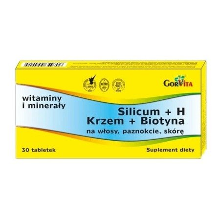 Silicum + H, Krzem + Biotyna, 30 tabletek.